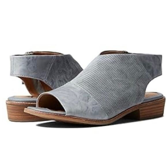 SOFFT Women's Size 8.5 NATALIA Leather Sandal Shoes Slate Blue Gray Bohemian - Picture 1 of 15